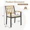 Costway Patio Dining Chairs Set of 2/4 Metal Outdoor Chairs with Removable Padded Cushions